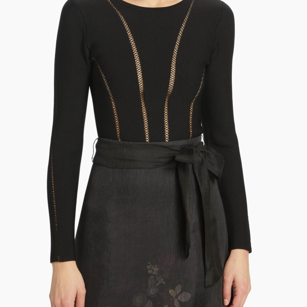 Zimmermann Black Knit Top
